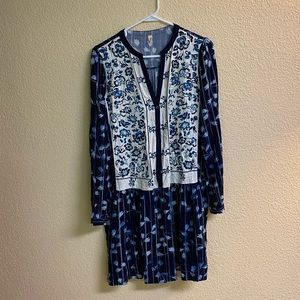 Cute blue print dress